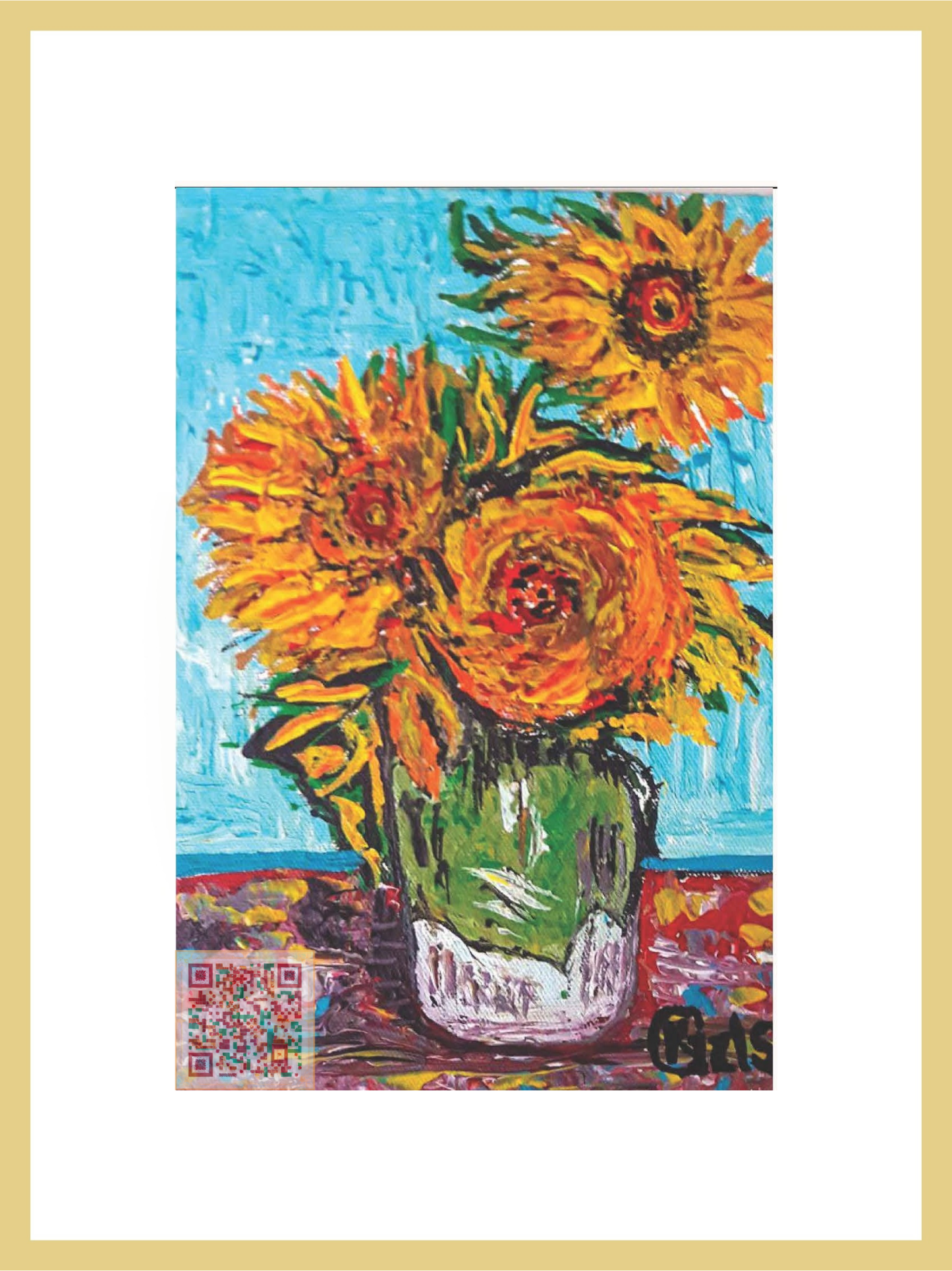 🎨 Yazdan Kalan | Orijinal Eserin QR Kodlu Dijital Baskısı | Dijital Çerçeveli